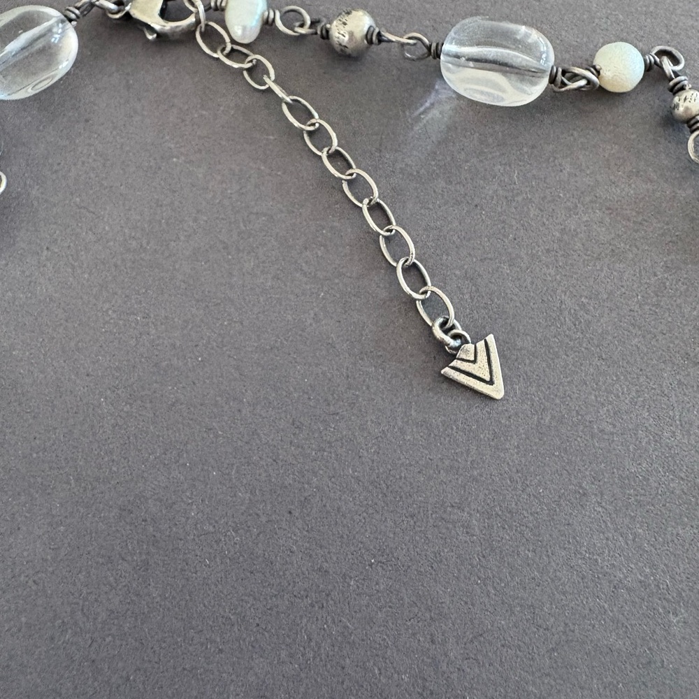 Silpada Sterling Silver Quartz and Pearls Necklace - Picture 3 of 4